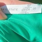 Altar'd State  100% Cotton Floral Green Dress Size Medium With Corset tie back Photo 2