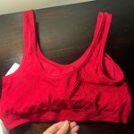 Lucky Brand New  Red sports bra 1X with removable pads Photo 2