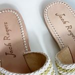Jack Rogers Womens Jacks Rope Slip On Sandal sLeather Sole Gold Ivory 8 Photo 2