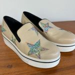 Stella McCartney Beige Binx Colorful Star Platform Slip on Loafers Size 41 /US11 Photo 0