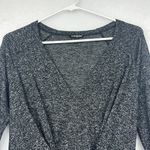 EXPRESS Petite Grey Tie Knot Sweater Long-Sleeve Dress Sz SP Photo 2