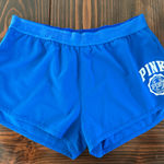 PINK - Victoria's Secret PINK Victoria’s Secret Logo Athletic Shorts Medium Royal Blue Sport Gym Running Photo 0