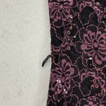 Candalite PS Black Purple Sequin Lace Floral Maxi Dress Evening Gown no belt Black Size 00 Photo 3