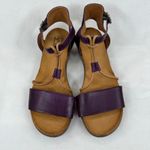 Miz Mooz  New York City Purple Leather Ankle T-Strap Gladiator‎ Sandals 40 US 9.5 Photo 2