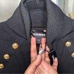 EXPRESS Novelty Button Turtleneck Sweater in Black Womens Small New NWT $108 Photo 4