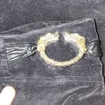 Absolu Paris Vintage 90s Black Velour Pants with Metal Dragon Accents EUC Sz 33 Photo 2