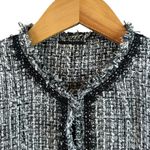 Elie Tahari Liri Black Tweed Cropped Jacket Office to Evening Size Medium Photo 3