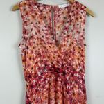 Calvin Klein Floral Midi Dress Woman 6 Multi Color Sleeveless Asymmetric Fairy Photo 4