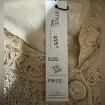 Vintage Modelia New York Metallic Lace Embroidered Top – XXL Elegant Blouse Silver Photo 4