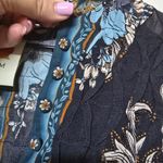 Farm Rio  Blossom Tapestry Black Bee‎ Smocked Oversized Blouse Top NWT XS Photo 7