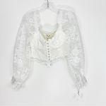 For Love & Lemons  Cheyenne Bustier Lace Top NWT Size Medium Ivory Photo 4