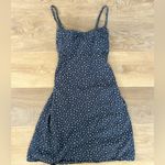 Brandy Melville  Blue Floral Tie-Back Slip Mini Dress Photo 2