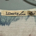 Liberty Love Tie Dye Swim Cover Tie Waist Wrap Blue Brown Green Cream Size M Photo 3