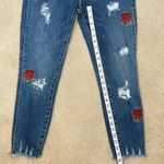 Driftwood Joyce Classic Fit W27 L27 Embroidered Floral Rose Distressed Raw Jeans Photo 2