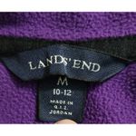 Lands' End  Purple Fleece Pullover Womens Medium‎ 10-12 Half Zip Photo 2