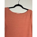 Andrea Jovine Women's Top M Warm Soft Orange Ribbed Boat Neck Soft Casual Comfy Size M Photo 1
