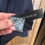 Sandro NWT  Casual‎ Navy Blue Blazer Cotton Single Button Professional Size XL Photo 2