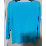 VTG Sweater Works Top Beaded Sequined Turquoise Blue Tank Top Cocktail martini Size XL Photo 4