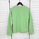 Exist Fleece Lined Terrycloth Knit Crew Neck Sweatshirt Lime Green Small Photo 8