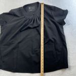 FIGS Women's L Top Maternity Chira Somotillo Black Pleated Keyhole Pockets Photo 9