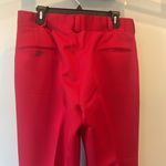 Bright red super vintage ladies pleated dress pants large fit like new/cuffed Photo 4