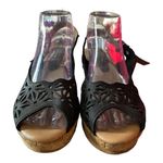Spring Step Footsie Women's Slingback 3" Wedge Sandals in black size 41 9.5-10 Photo 8
