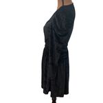 & Other Stories & Other Stories black Atelier LA puff shoulder long sleeve velvet dress size 4 Photo 3