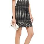 Tory Burch Bologan Knit Aztec Pima Cotton Drawstring Mini Dress Photo 0