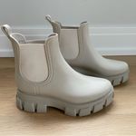 Jeffrey Campbell  Platform Lug Sole Chelsea Rain Boot in Cream Photo 3