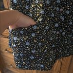 MELLODAY  Floral Quilted Jacket Black Blue Coat Button Up Feminine Womens Medium Photo 2