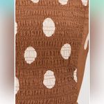 Free People NWT  Ultraviolet Maxi Dress size XL brown polka dot backless smock Photo 4