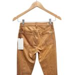 7 For All Mankind Skinny Ankle Pants Size 24 Womens Tan Faux Leather NEW Photo 6