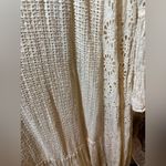 Elegant Cream Lace Maxi Dress kaftan Abaya Size L Photo 3