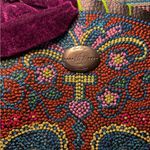 Skull Boot Rugs Handmade Embroidered Beaded Handbag Purse Bohemian Uniqu… Yellow Photo 1