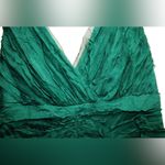 Tadashi 🐸-100% Silk Ruched Texture Green Cocktail Dress Photo 3