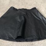 American Eagle Outfitters Mini Skater Skirt black Faux Leather Size 4 Photo 5