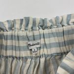 Madewell Light Blue Stripe Linen Blend Huston Relaxed Leg Cropped Pant M Photo 3