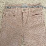 Current/Elliott Current Elliot Blush Pink Leopard Print Skinny Cropped Jeans Sz 26 Photo 5