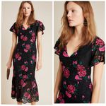 Anthropologie /SHOSHANNAAudette Rose Embroidered Lace Midi Dress In Assorted Photo 1