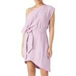 Wish  Rise‎ Purple One Shoulder Tie Waist Asymmetrical Mini Dress Size S Photo 3