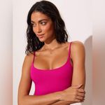 DOBREVA Women's pink One Piece Strappy Backless Swimsuit sz small (2/4) Pink Photo 6