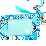 Vera Bradley Zip ID Case & Lanyard Go Fish Blue Photo 3