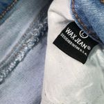 Wax Jean  Distressed Medium Wash Mini Denim Skirt Photo 4