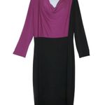 Narciso Rodriguez  Sheath Casual Purple Black Midi Dress Photo 0