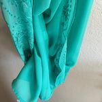 ASOS  Green Babydoll Open Back Dress Size 2 Photo 7