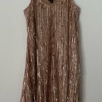 Torrid Rosegold Shimmer Fringe Dress Photo 6
