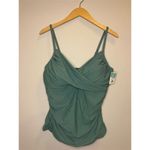 Sunsets Simone Women's Tankini Swim Top E Cup Moss Green Twist Front XL 81T NWT Photo 1