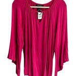 Ashley Stewart Pink Size 18/20 3/4 Flare Sleeve Top Pullover Whimsical Photo 0