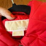 Michael Michael kors red quilted silver clasp jacket size small Photo 5