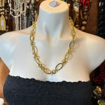 Toscana Italiana Hammered Link Chain Necklace Gold Photo 0